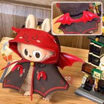 Cute Pink Bow Angel Wings Labubu 17cm Doll Clothes - ArtGalleryZen