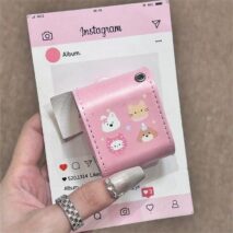 Cute Pink Bowknot Puppy AirPods Earphone Leather Case - ArtGalleryZen