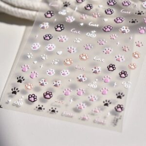 Cute Pink Cat Claw Jelly Nail Art Decoration Stickers DIY Nail Ornament - ArtGalleryZen