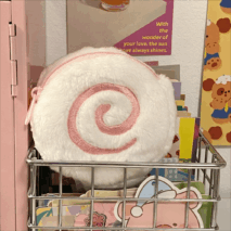 Cute Pink Narutomaki Plush Earphone Case Coin Purse - ArtGalleryZen