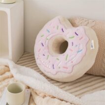 Cute Plush Embroidered Donut Pillow - ArtGalleryZen