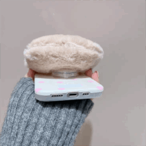 Cute Plush Hello Kitty Stand iPhone Case - ArtGalleryZen