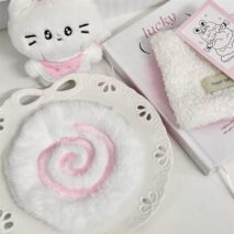 Cute Plush Narutomaki Square Plush Coaster - ArtGalleryZen