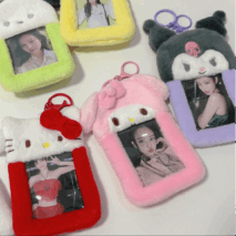 Cute Plush Sanrio Kpop Keychain Photocard Holder - ArtGalleryZen