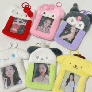 Cute Plush Sanrio Kpop Keychain Photocard Holder - ArtGalleryZen
