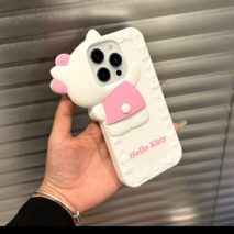 Cute Probe Hello Kitty Silicone iPhone Case - ArtGalleryZen