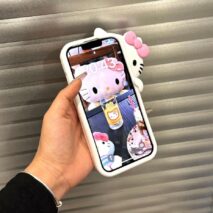 Cute Probe Hello Kitty Silicone iPhone Case - ArtGalleryZen
