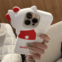 Cute Probe Hello Kitty Silicone iPhone Case - ArtGalleryZen