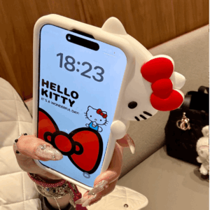 Cute Probe Hello Kitty Silicone iPhone Case - ArtGalleryZen