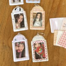 Cute Puppy Angel Bowknot Kpop Keychain Photocard Holder - ArtGalleryZen