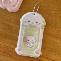 Cute Puppy Cat Bear Hamster Kpop Keychain Photocard Holder - ArtGalleryZen