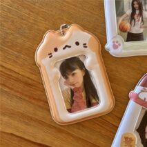 Cute Puppy Cat Bear Hamster Kpop Keychain Photocard Holder - ArtGalleryZen
