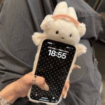 Cute Rabbit Plush Furry iPhone Case - ArtGalleryZen
