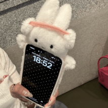 Cute Rabbit Plush Furry iPhone Case - ArtGalleryZen