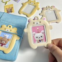 Cute Rilakkuma Kpop Keychain Photocard Holder - ArtGalleryZen