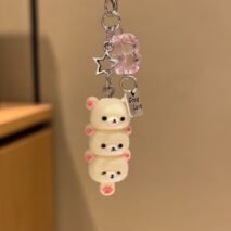 Cute Rilakkuma Lucky Clover Keychain Phone Strap - ArtGalleryZen
