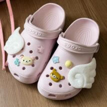 Cute Rilakkuma Plush Wings Sandals Decoration Shoe Charms - ArtGalleryZen