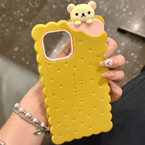 Cute Rilakkuma Sandwich Cookie Silicone iPhone Case - ArtGalleryZen
