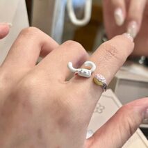 Cute Sanrio Enamel Cinnamoroll Dessert Ring - ArtGalleryZen