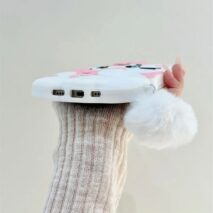 Cute Sanrio Marie Kitten Silicone iPhone Case With Plush Accessories - ArtGalleryZen