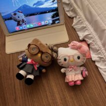 Cute School Uniform Hello Kitty Plush Keychain Doll - ArtGalleryZen