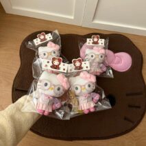 Cute School Uniform Hello Kitty Plush Keychain Doll - ArtGalleryZen