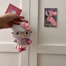 Cute School Uniform Hello Kitty Plush Keychain Doll - ArtGalleryZen