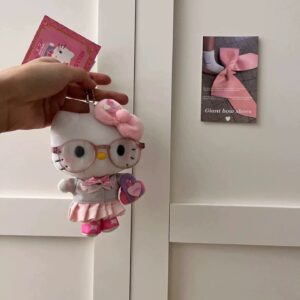 Cute School Uniform Hello Kitty Plush Keychain Doll - ArtGalleryZen