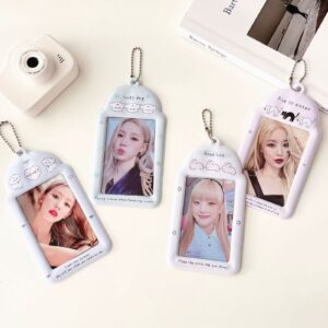 Cute Sheep Bunny Puppy Kitten Kpop Keychain Photocard Holder - ArtGalleryZen