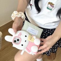 Cute Sitting Miffy Silicone iPhone Case - ArtGalleryZen