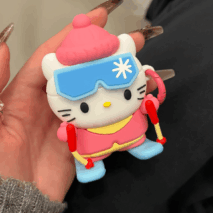 Cute Skiing Sanrio Hello Kitty Silicone AirPods Earphone Case - ArtGalleryZen