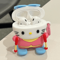 Cute Skiing Sanrio Hello Kitty Silicone AirPods Earphone Case - ArtGalleryZen