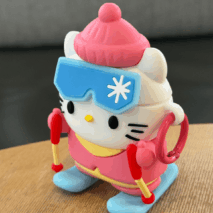 Cute Skiing Sanrio Hello Kitty Silicone AirPods Earphone Case - ArtGalleryZen