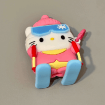 Cute Skiing Sanrio Hello Kitty Silicone AirPods Earphone Case - ArtGalleryZen