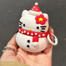 Cute Snowman Sanrio Hello Kitty Silicone AirPods Earphone Case - ArtGalleryZen