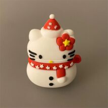 Cute Snowman Sanrio Hello Kitty Silicone AirPods Earphone Case - ArtGalleryZen