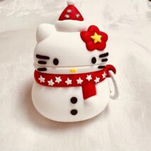 Cute Snowman Sanrio Hello Kitty Silicone AirPods Earphone Case - ArtGalleryZen