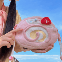 Cute Strawberry Cake Bow Crossbody Bag - ArtGalleryZen