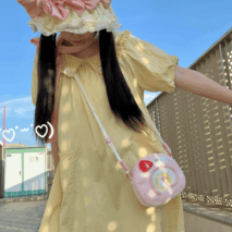 Cute Strawberry Cake Bow Crossbody Bag - ArtGalleryZen
