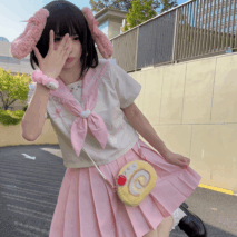 Cute Strawberry Cake Bow Crossbody Bag - ArtGalleryZen