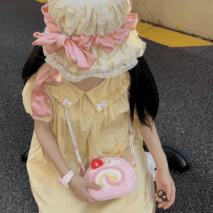 Cute Strawberry Cake Bow Crossbody Bag - ArtGalleryZen