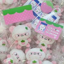 Cute Strawberry Panda Plush Keychain Doll - ArtGalleryZen