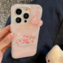 Cute Sugarbunnies 3D Bowknot iPhone Case - ArtGalleryZen