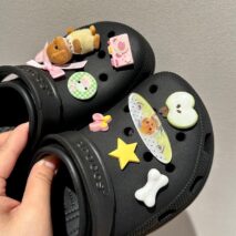 Cute Sylvanian Bowknot Crocs Sandals Decoration Shoe Charms - ArtGalleryZen
