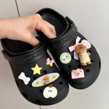 Cute Sylvanian Bowknot Crocs Sandals Decoration Shoe Charms - ArtGalleryZen
