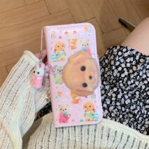 Cute Sylvanian Families Leather Flip iPhone Case With Charm - ArtGalleryZen