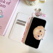 Cute Sylvanian Families Leather Flip iPhone Case With Charm - ArtGalleryZen