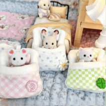 Cute Sylvanian Families Mini Doll Sleeping Bag - ArtGalleryZen