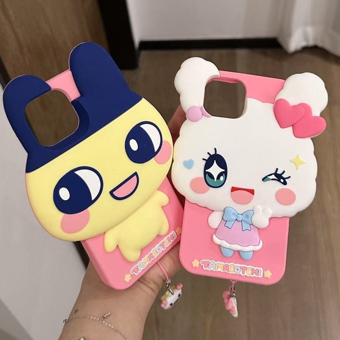 images Cute Tamagotchi Silicone iPhone Case - ArtGalleryZen