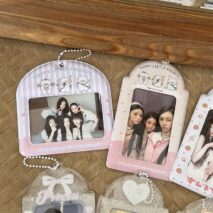 Cute Tomato Cat Puppy Kpop Keychain Photocard Holder - ArtGalleryZen